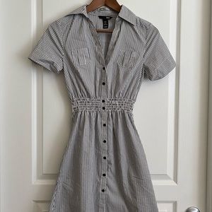 H&M Striped Shirt Dress with Pockets! US 4
